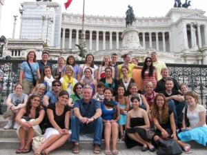 Contributed photo: Thirty Mercyhurst College students along with professors Daniel McFee and James Snyder traveled to Italy and Greece after taking philosophy and religion courses.